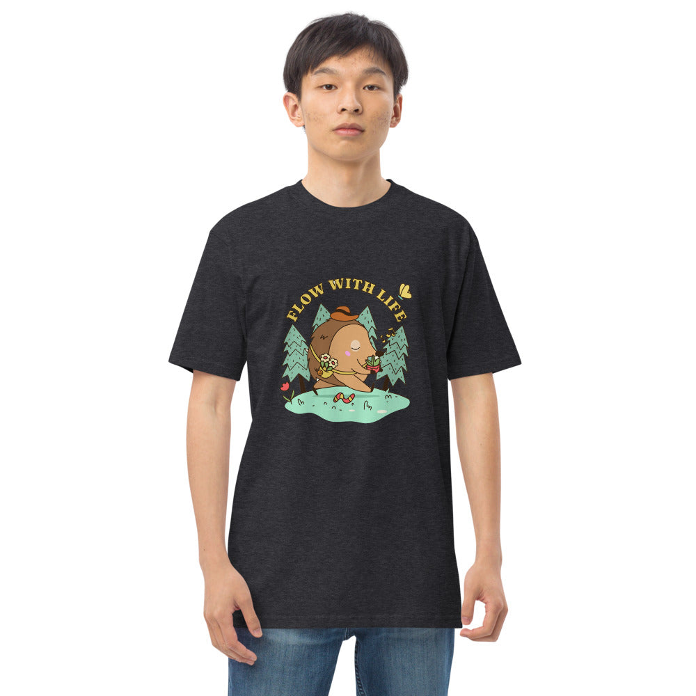 Flow with life | Men's Premium Heavyweight Tee | Cotton Heritage MC1086