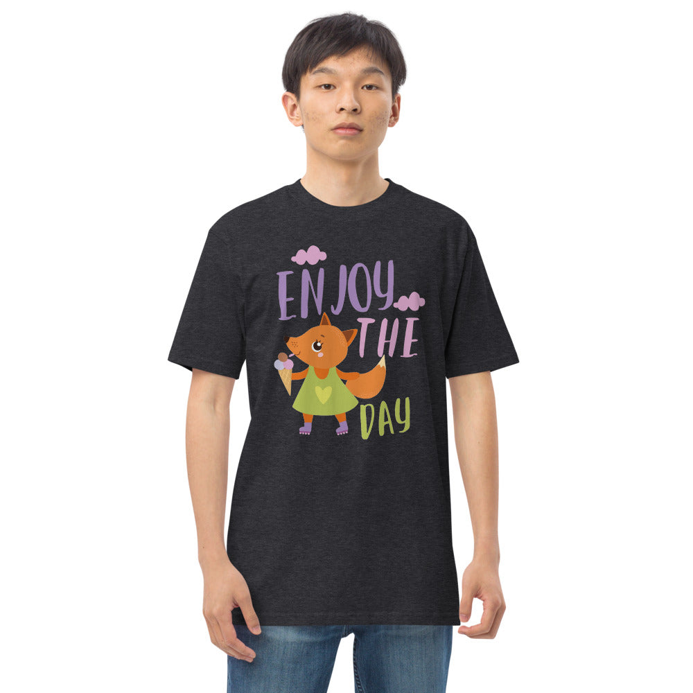 Orange fox - Ẹnoy the day | Men's Premium Heavyweight Tee | Cotton Heritage MC1086