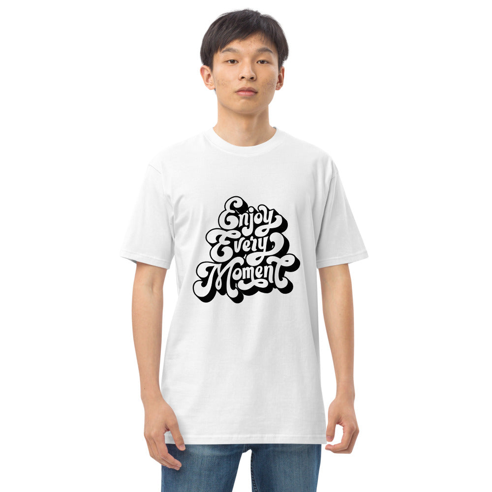 Enjoy every moments white | Men's Premium Heavyweight Tee | Cotton Heritage MC1086