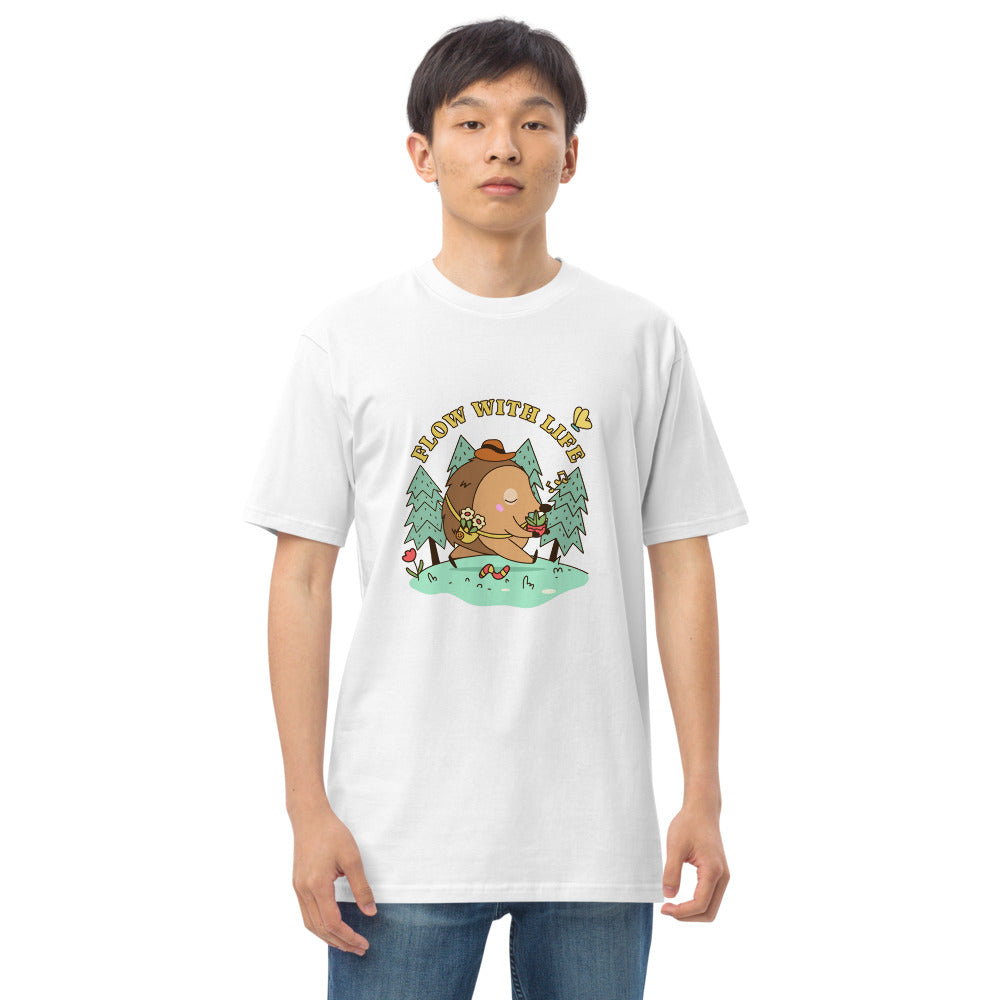 Flow with life | Men's Premium Heavyweight Tee | Cotton Heritage MC1086