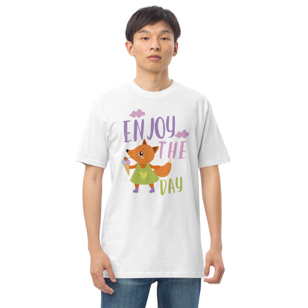 Orange fox - Ẹnoy the day | Men's Premium Heavyweight Tee | Cotton Heritage MC1086