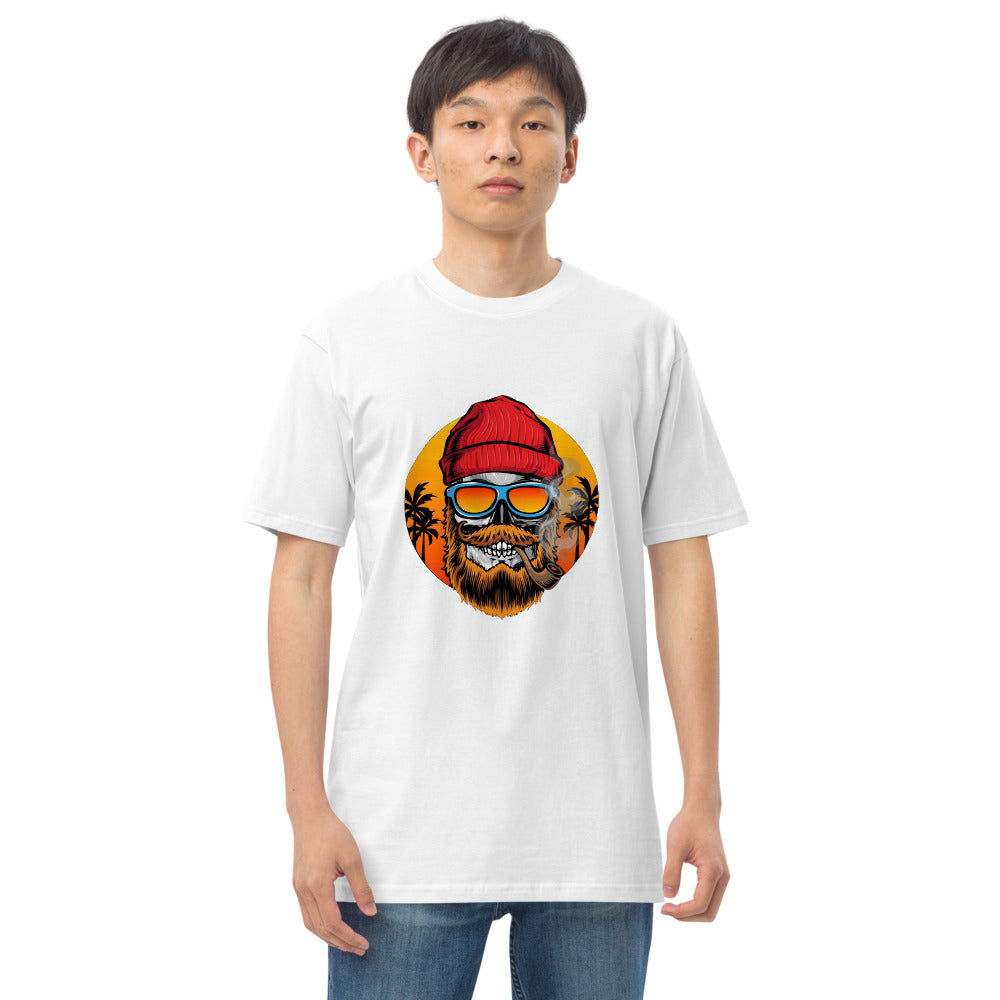 Bearded man | Men's Premium Heavyweight Tee | Cotton Heritage MC1086