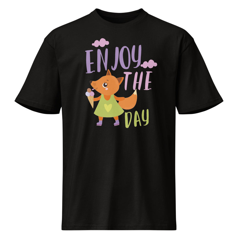 Orange fox - Ẹnoy the day | Men's Premium Short Sleeve Tee | Cotton Heritage MC1082