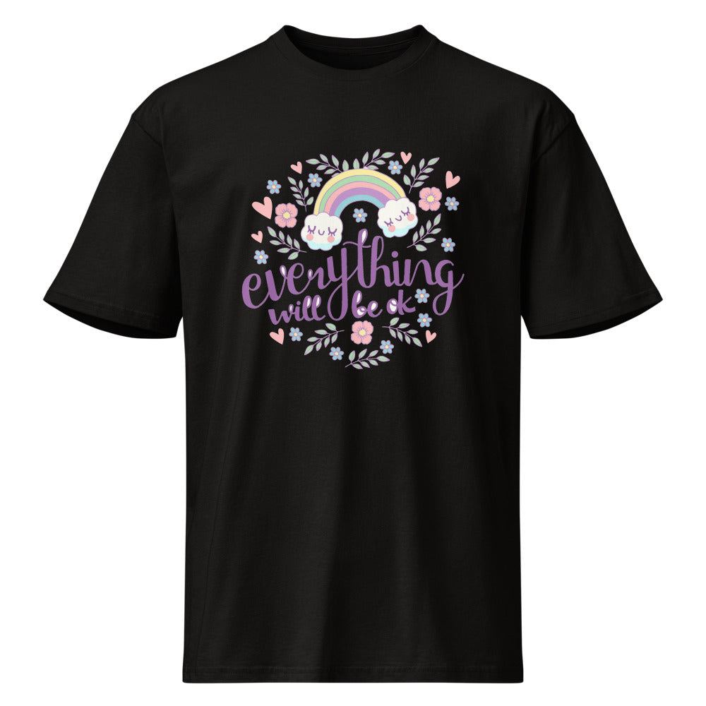 Rainbow - Everything will be ok | Men's Premium Short Sleeve Tee | Cotton Heritage MC1082