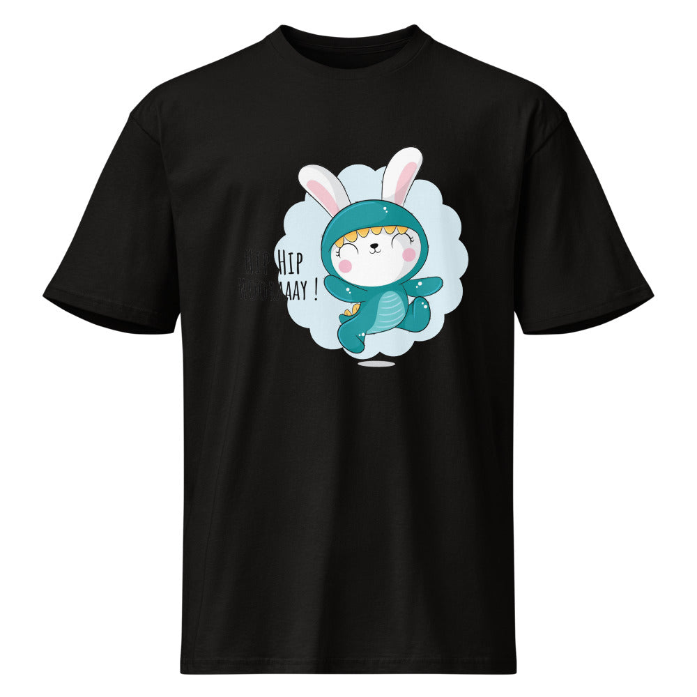 Green rabbit - HIP HIP HOORAAAY | Men's Premium Short Sleeve Tee | Cotton Heritage MC1082