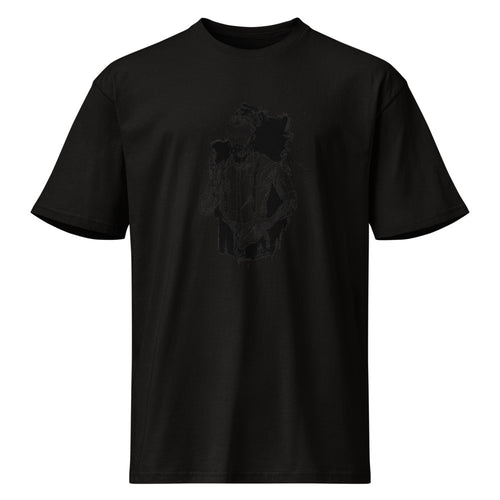 Black & White bearded man suit | Men's Premium Short Sleeve Tee | Cotton Heritage MC1082