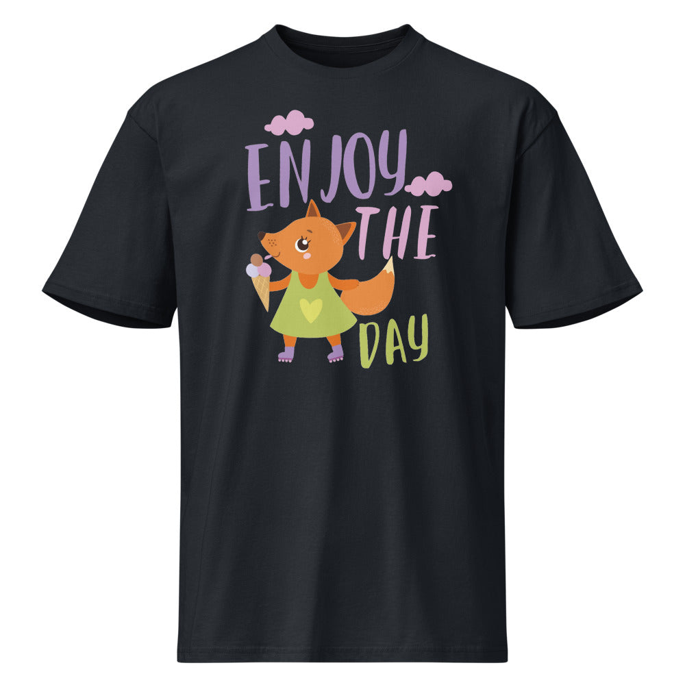 Orange fox - Ẹnoy the day | Men's Premium Short Sleeve Tee | Cotton Heritage MC1082