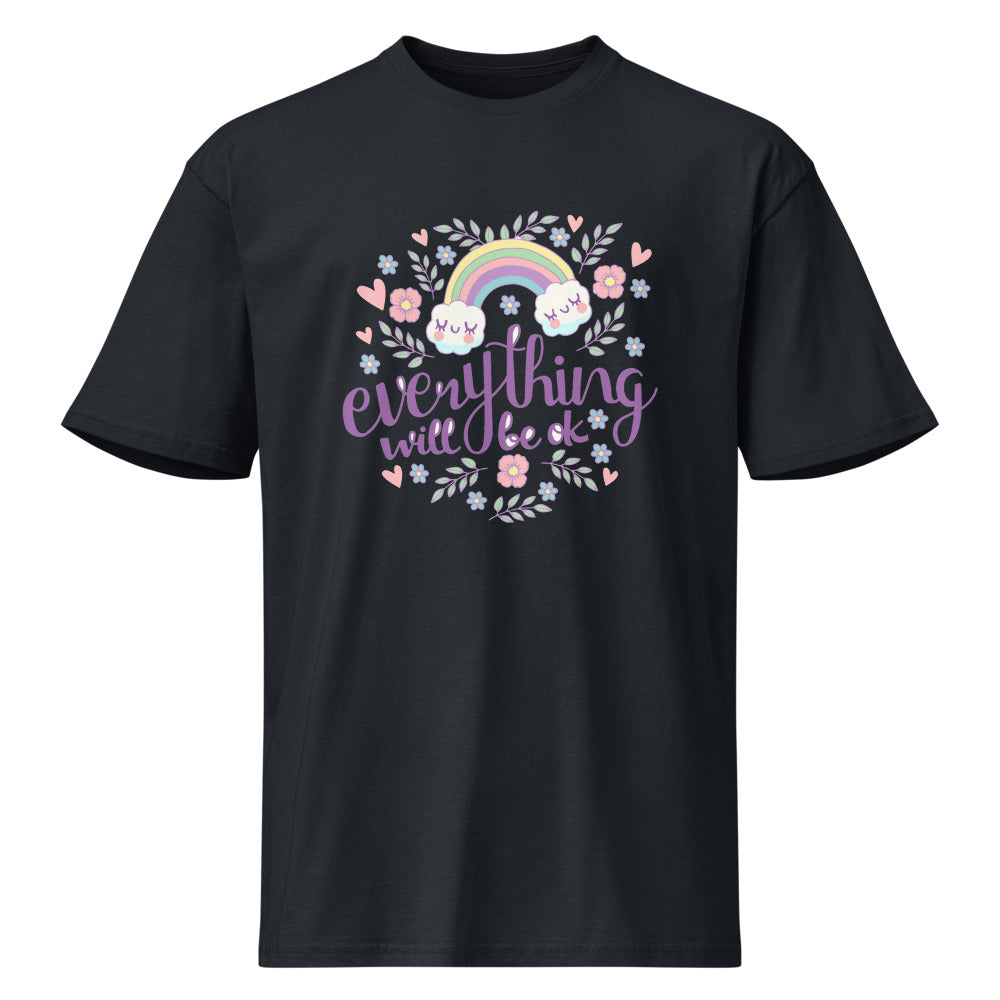 Rainbow - Everything will be ok | Men's Premium Short Sleeve Tee | Cotton Heritage MC1082