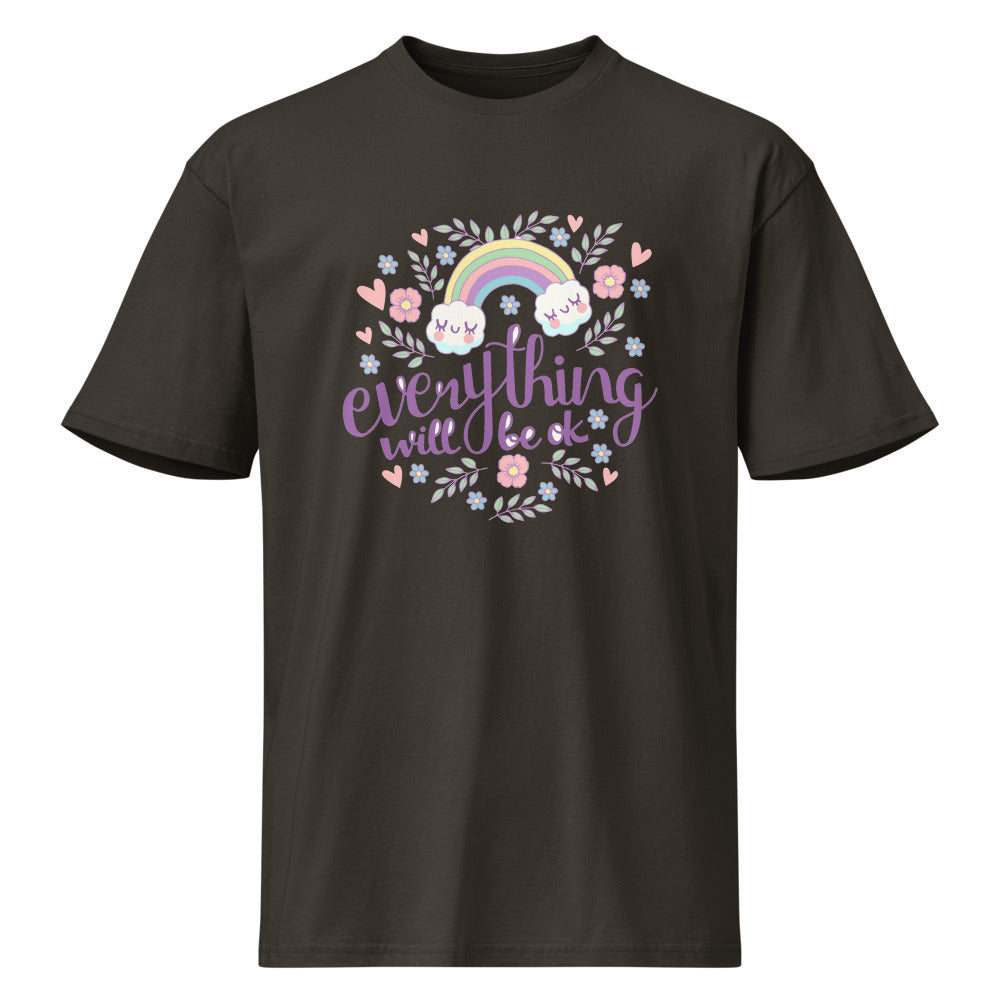 Rainbow - Everything will be ok | Men's Premium Short Sleeve Tee | Cotton Heritage MC1082