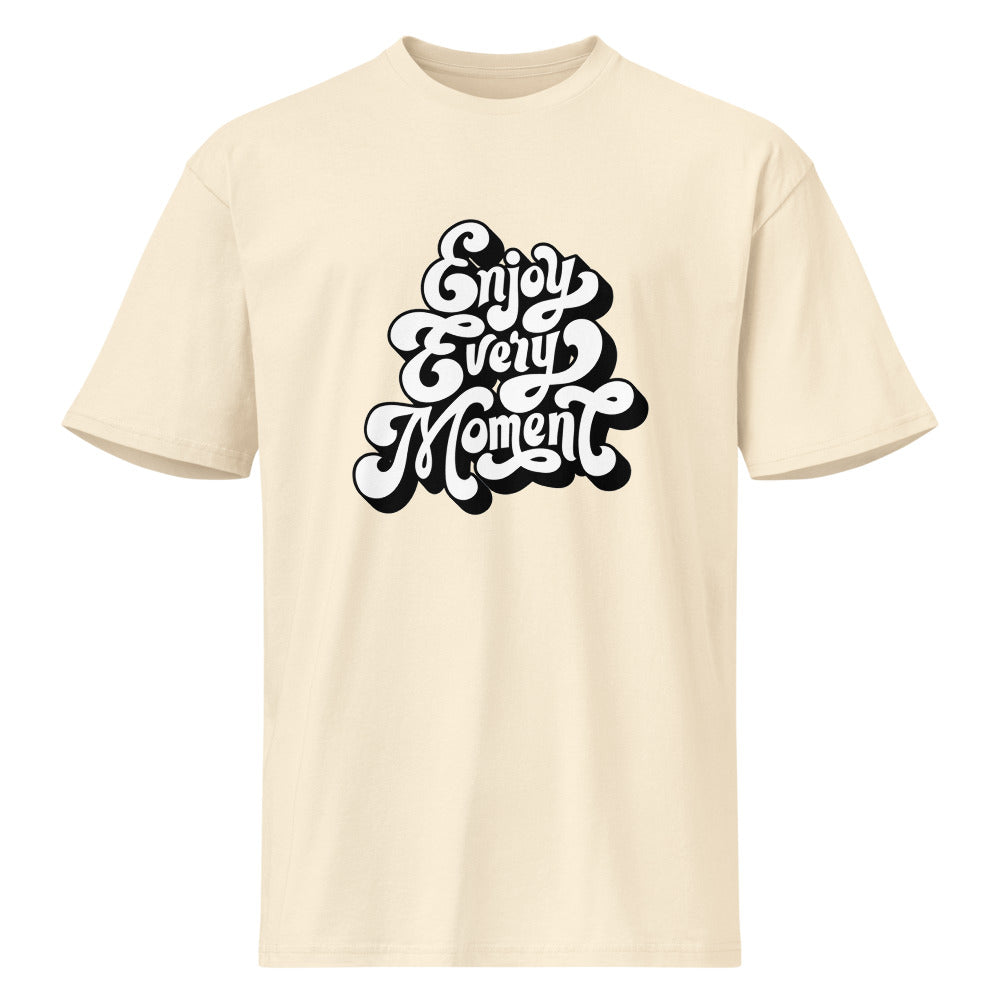 Enjoy every moments white | Men's Premium Short Sleeve Tee | Cotton Heritage MC1082