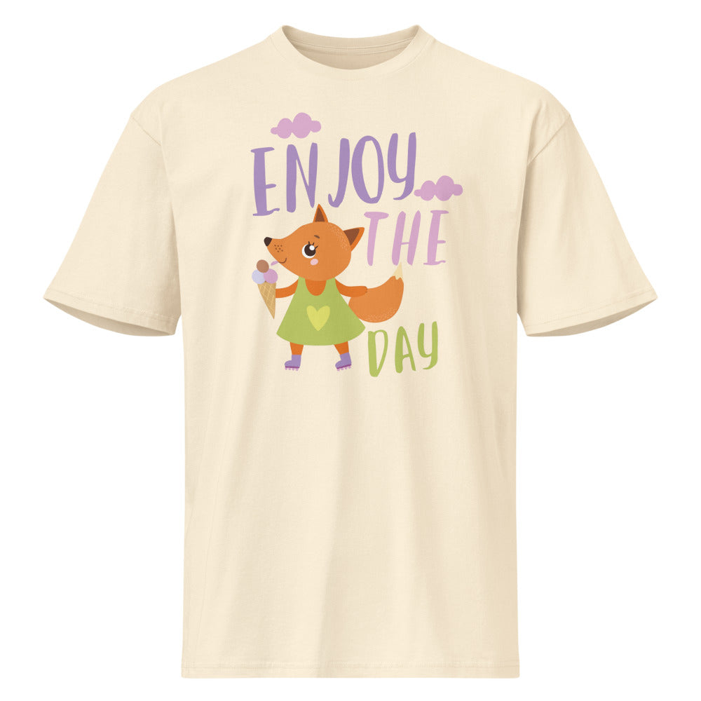 Orange fox - Ẹnoy the day | Men's Premium Short Sleeve Tee | Cotton Heritage MC1082