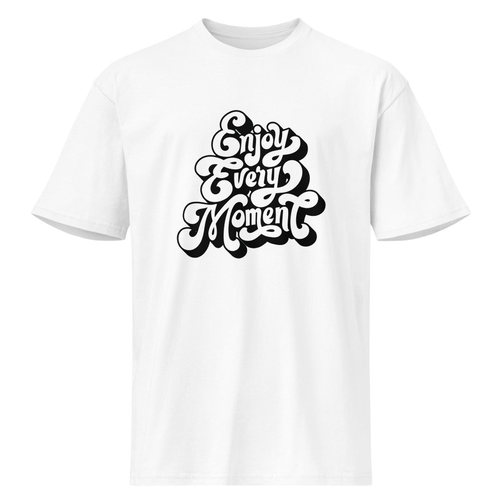 Enjoy every moments white | Men's Premium Short Sleeve Tee | Cotton Heritage MC1082