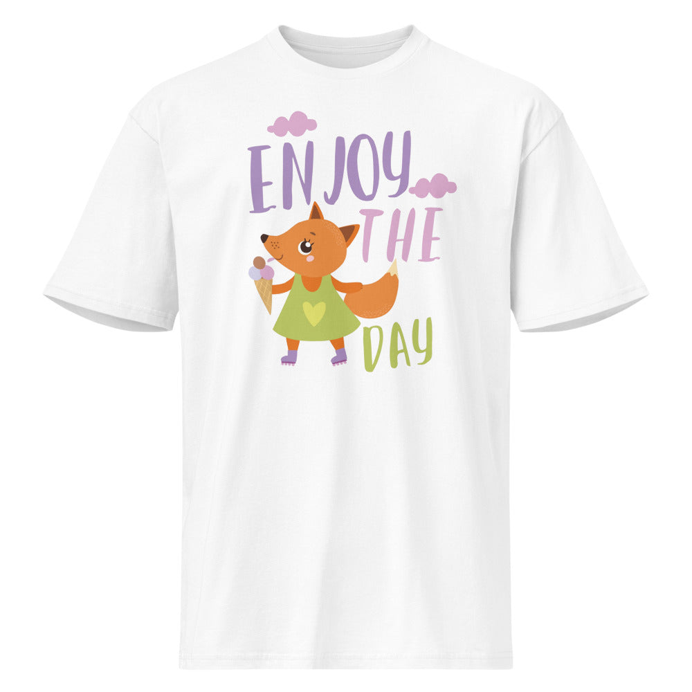 Orange fox - Ẹnoy the day | Men's Premium Short Sleeve Tee | Cotton Heritage MC1082