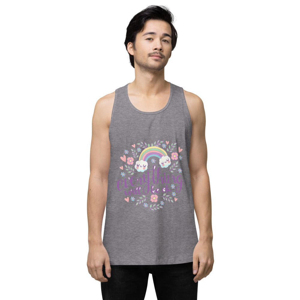 Rainbow - Everything will be ok | Men's Premium Tank Top | Cotton Heritage MC1790