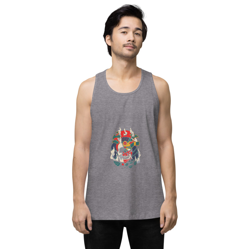 Samurai skull | Men's Premium Tank Top | Cotton Heritage MC1790