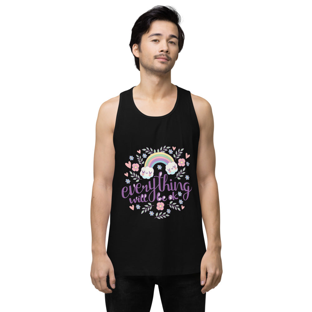 Rainbow - Everything will be ok | Men's Premium Tank Top | Cotton Heritage MC1790