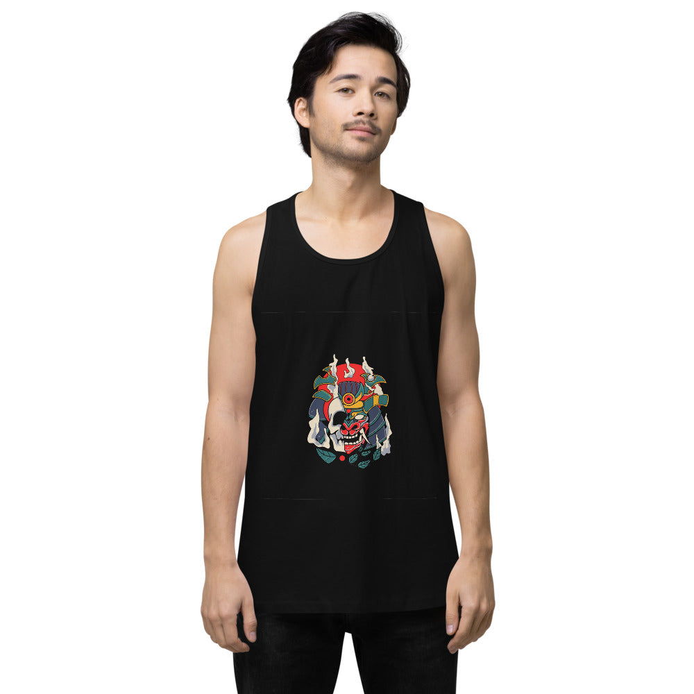 Samurai skull | Men's Premium Tank Top | Cotton Heritage MC1790