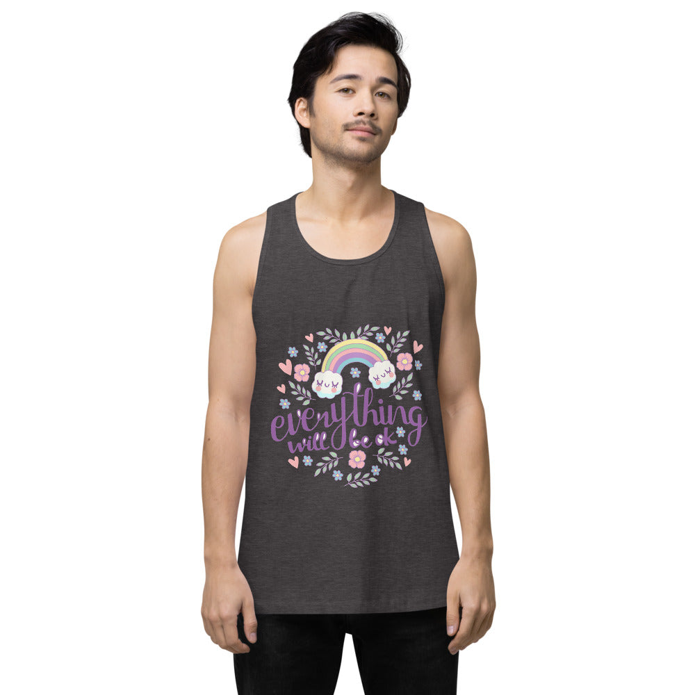 Rainbow - Everything will be ok | Men's Premium Tank Top | Cotton Heritage MC1790