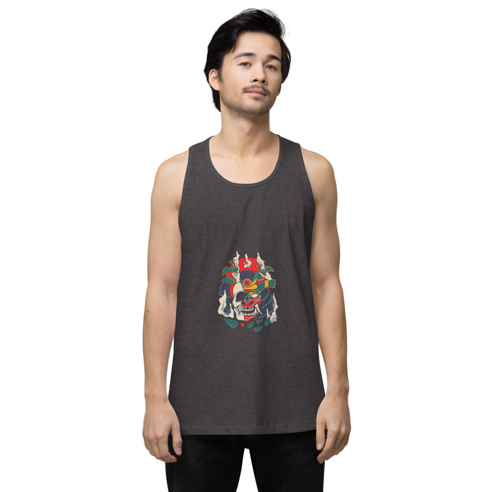 Samurai skull | Men's Premium Tank Top | Cotton Heritage MC1790