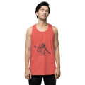 Black & white space travel man | Men's Premium Tank Top | Cotton Heritage MC1790