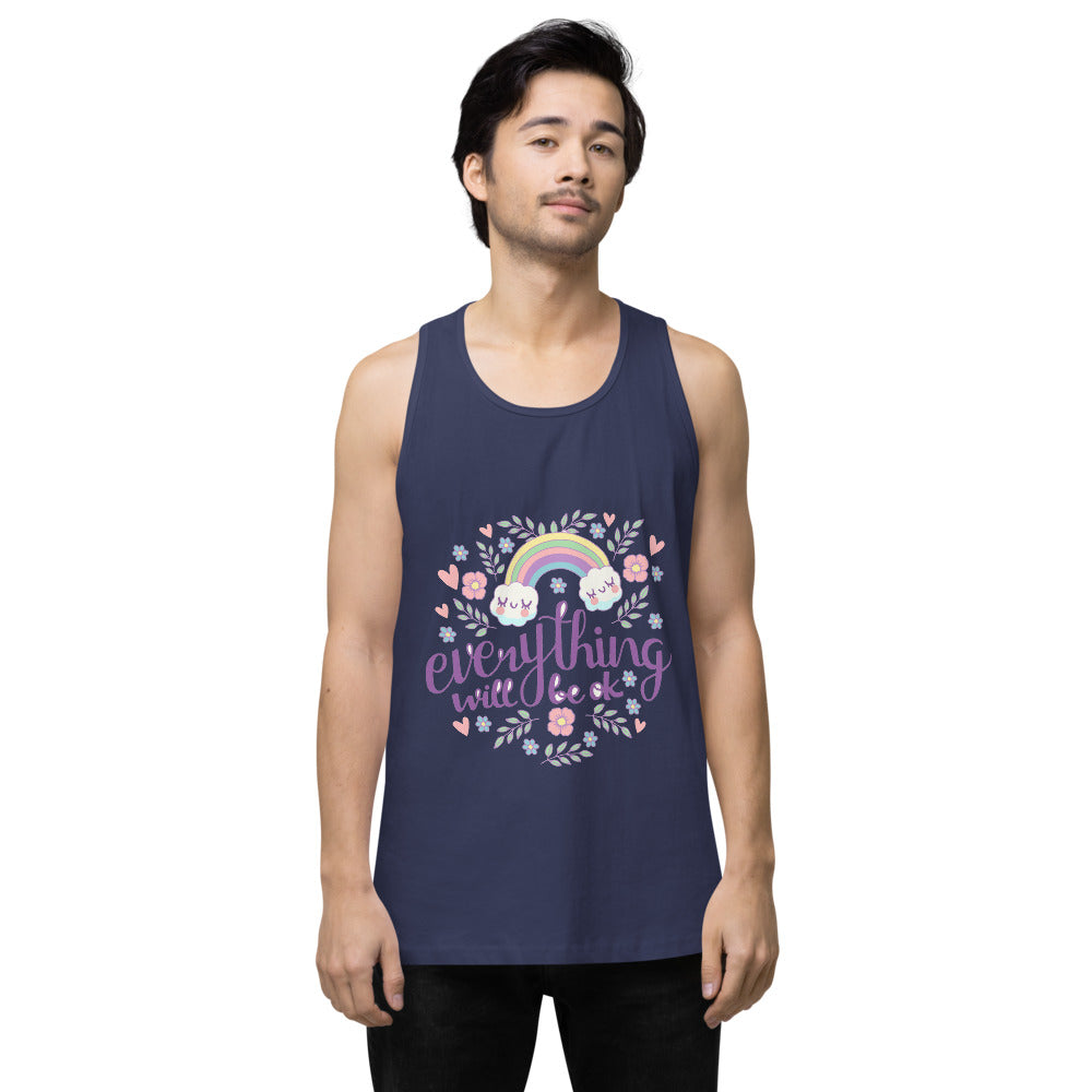 Rainbow - Everything will be ok | Men's Premium Tank Top | Cotton Heritage MC1790