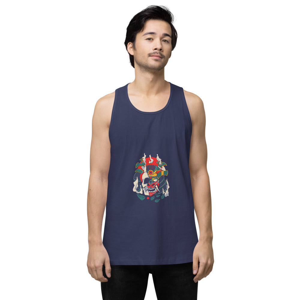 Samurai skull | Men's Premium Tank Top | Cotton Heritage MC1790