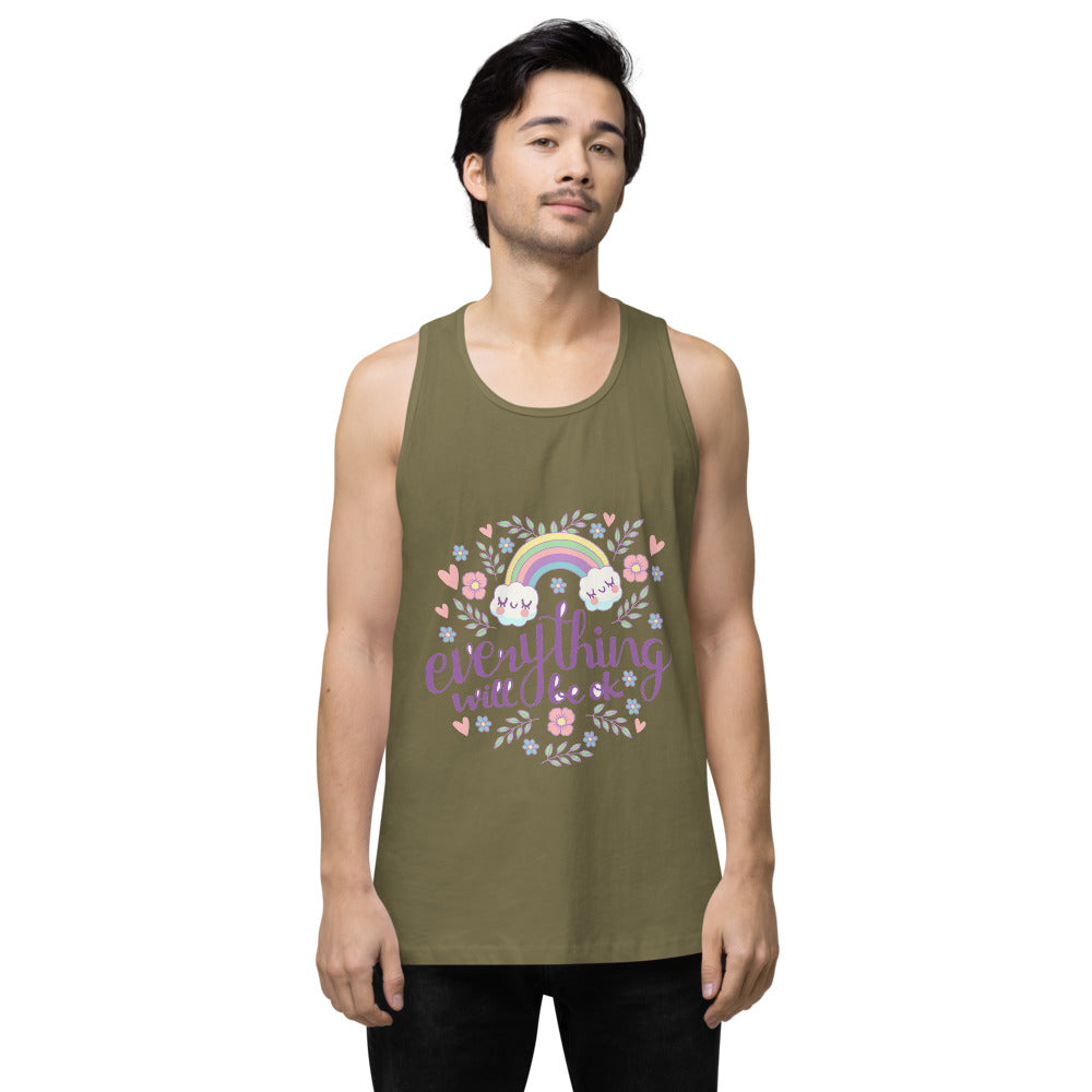 Rainbow - Everything will be ok | Men's Premium Tank Top | Cotton Heritage MC1790