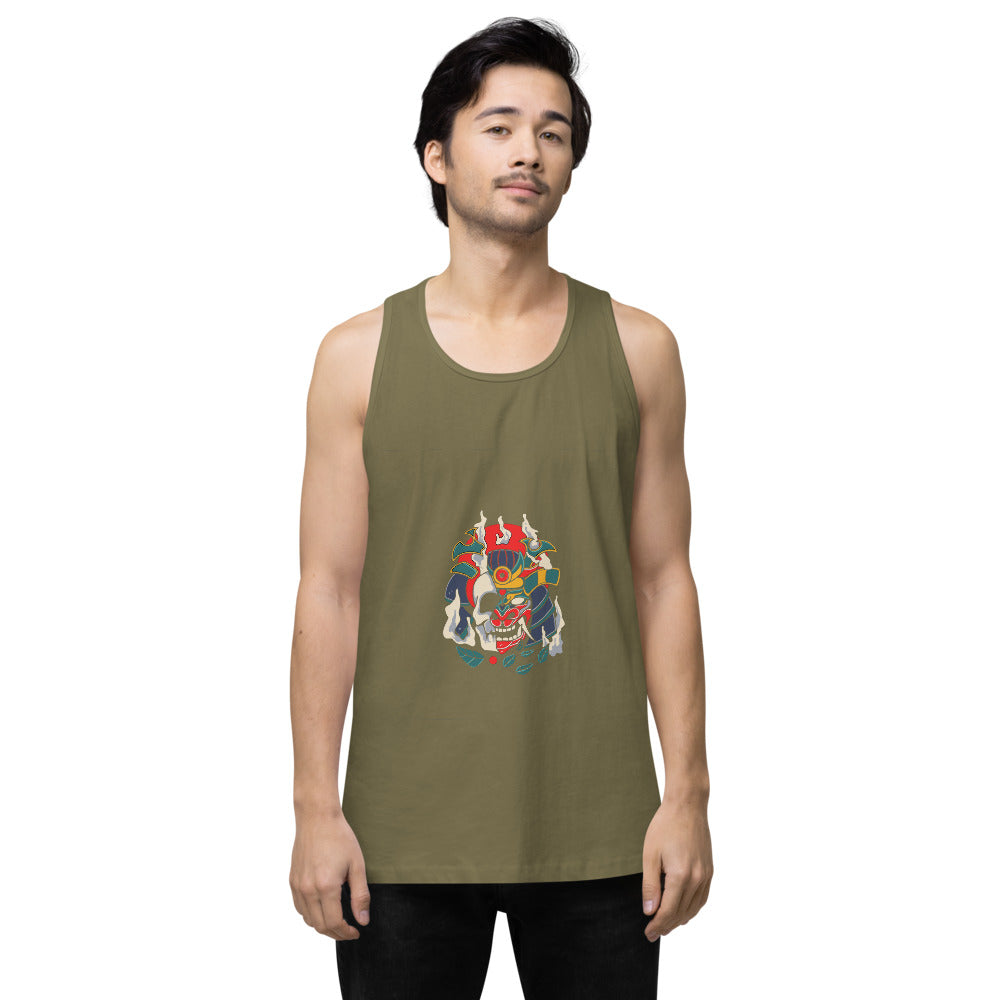 Samurai skull | Men's Premium Tank Top | Cotton Heritage MC1790