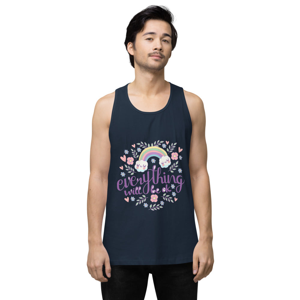 Rainbow - Everything will be ok | Men's Premium Tank Top | Cotton Heritage MC1790