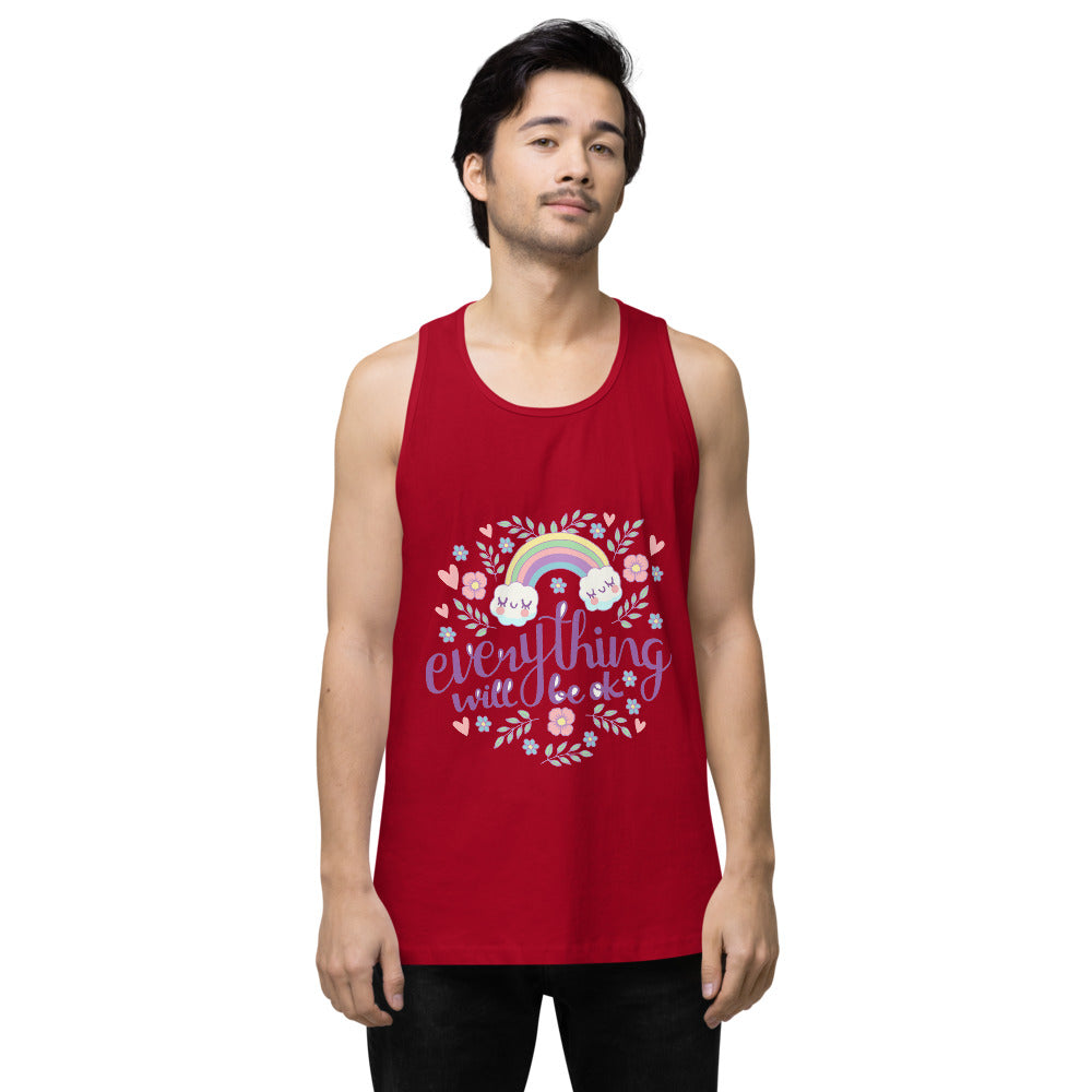 Rainbow - Everything will be ok | Men's Premium Tank Top | Cotton Heritage MC1790