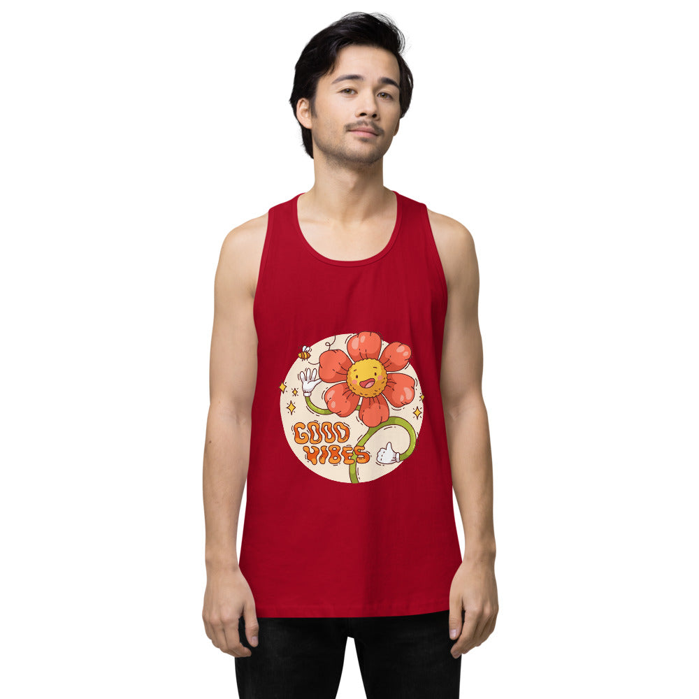 Good vides | Men's Premium Tank Top | Cotton Heritage MC1790
