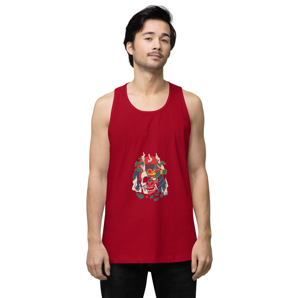 Samurai skull | Men's Premium Tank Top | Cotton Heritage MC1790