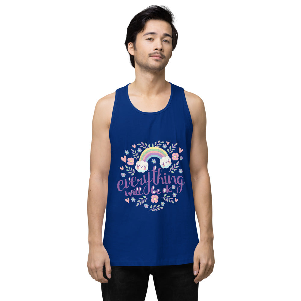 Rainbow - Everything will be ok | Men's Premium Tank Top | Cotton Heritage MC1790