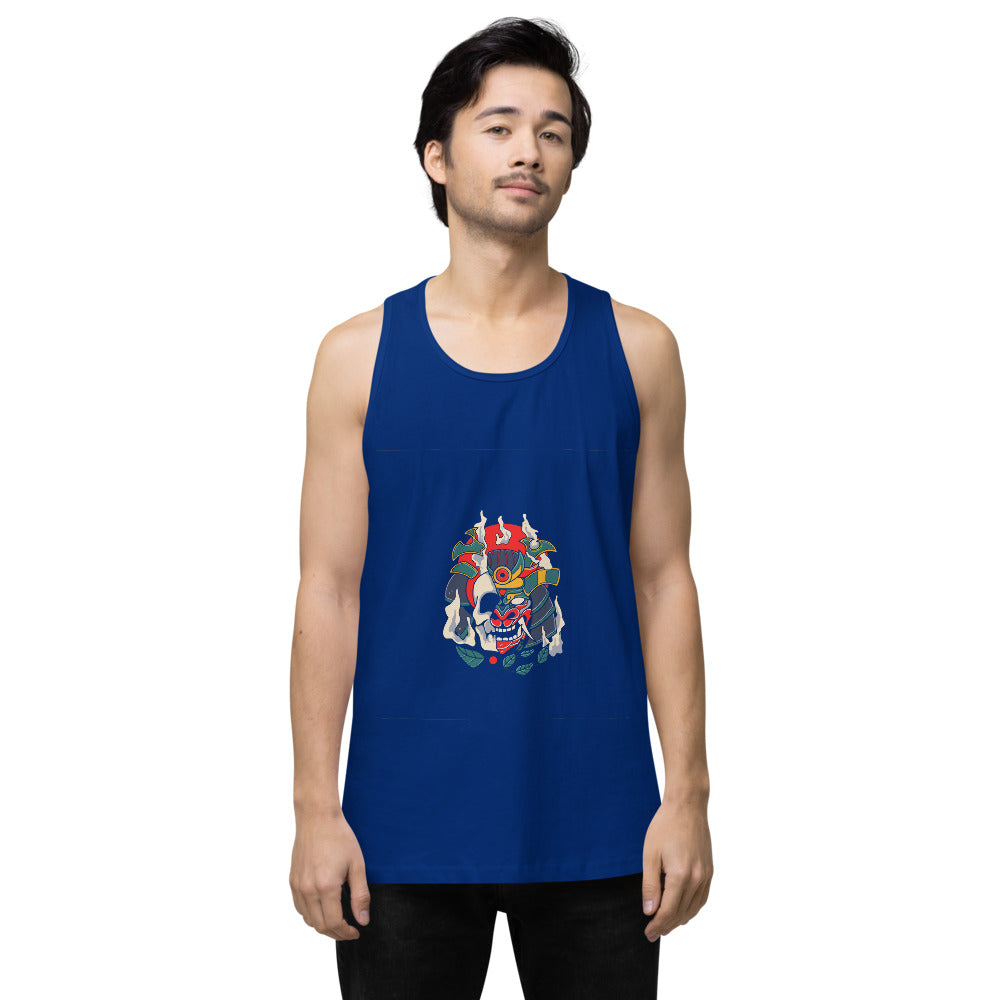 Samurai skull | Men's Premium Tank Top | Cotton Heritage MC1790