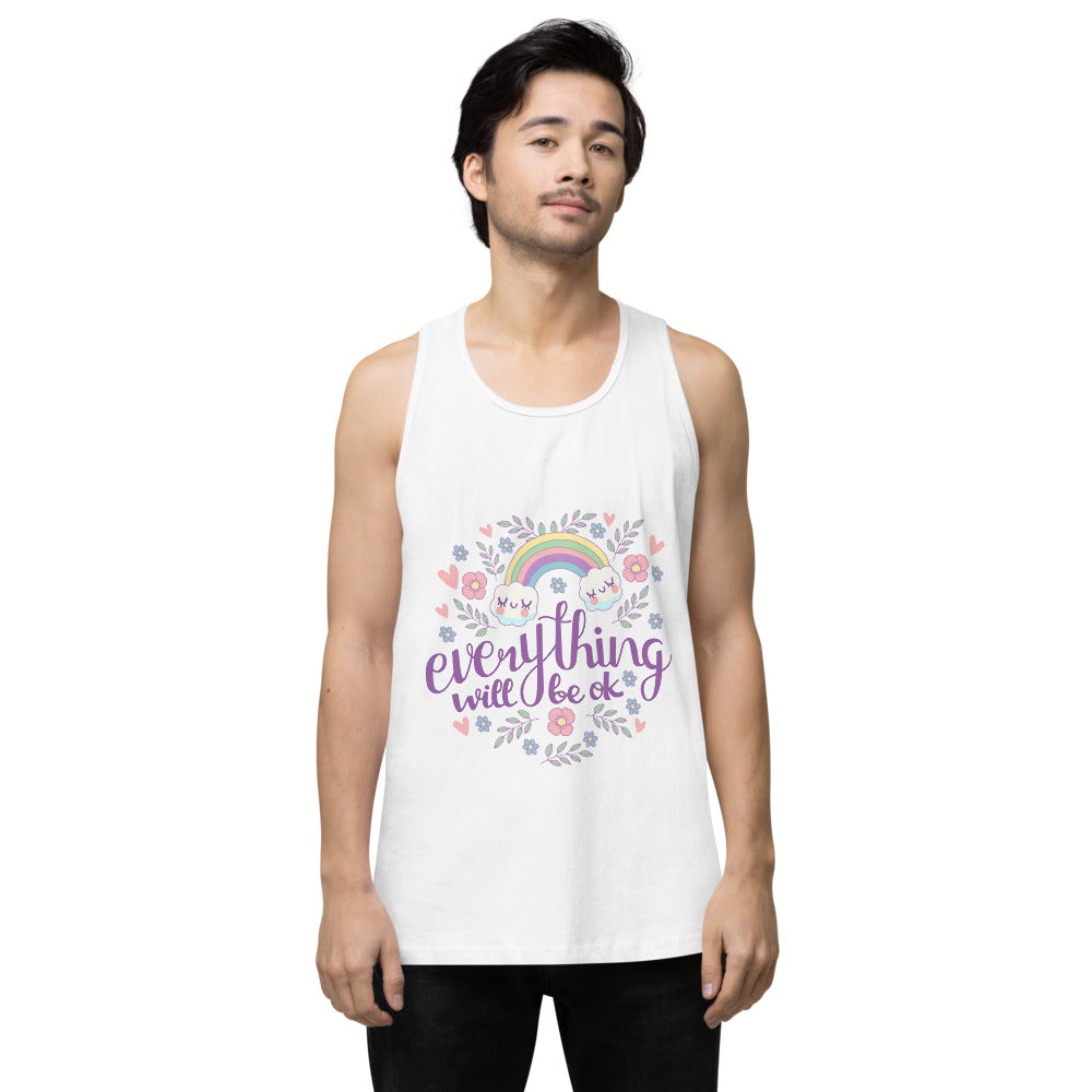 Rainbow - Everything will be ok | Men's Premium Tank Top | Cotton Heritage MC1790
