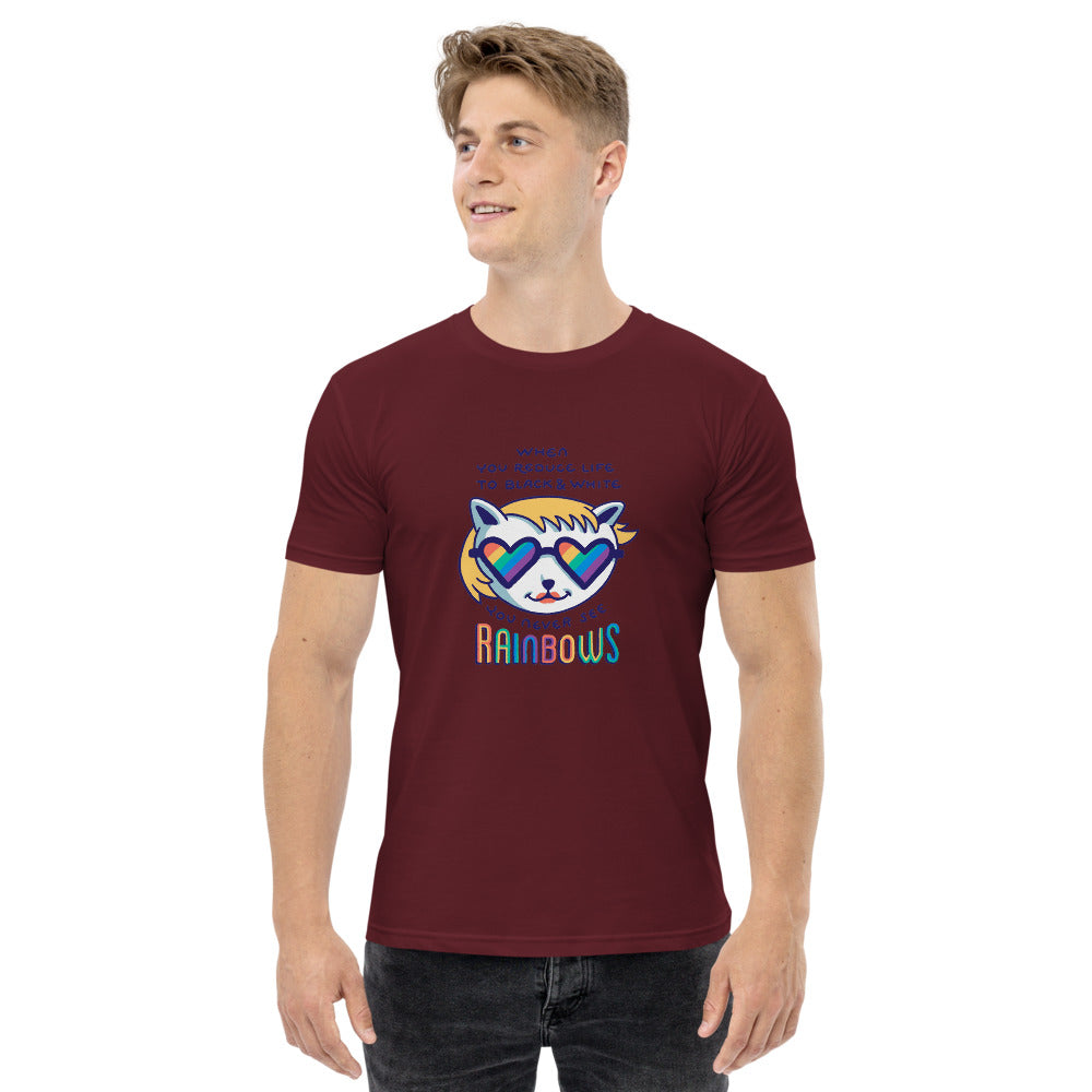 When you reduce life to block & white - you never see rainbows | Men's Staple T-Shirt | AS Colour 5001
