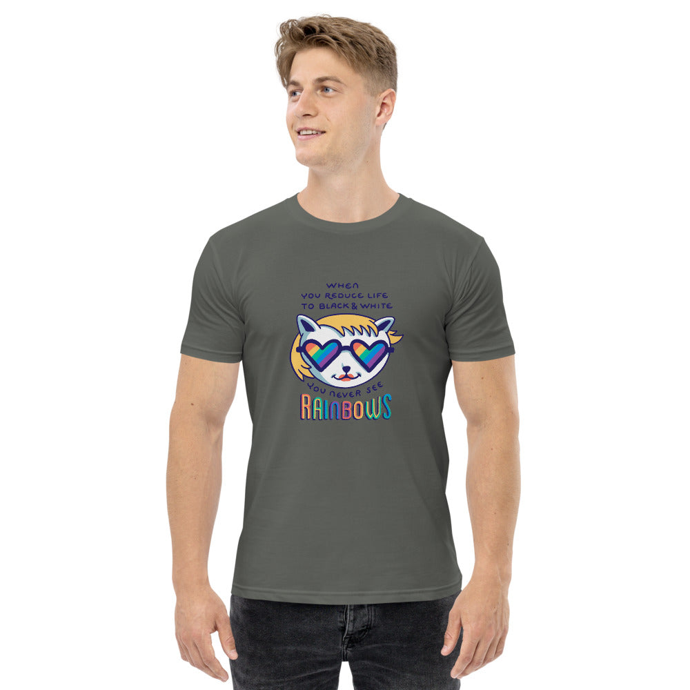 When you reduce life to block & white - you never see rainbows | Men's Staple T-Shirt | AS Colour 5001