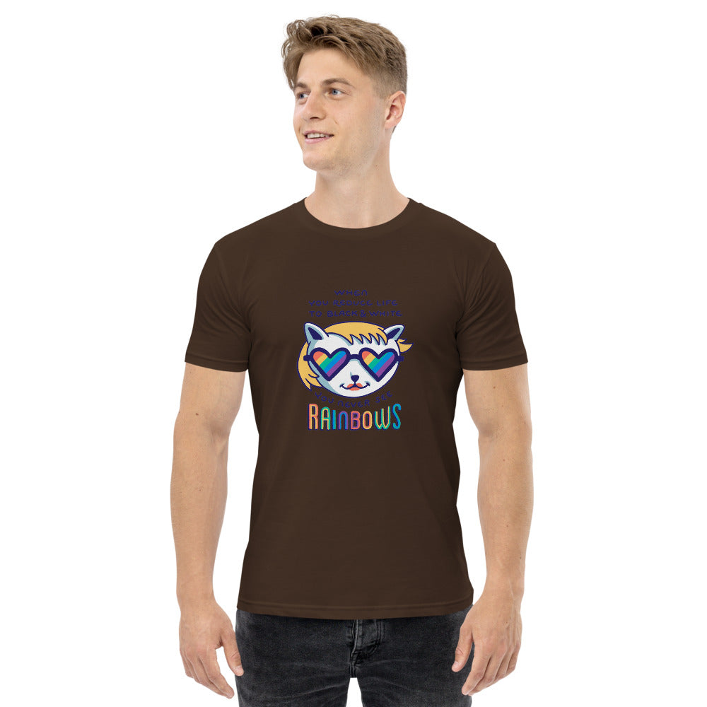 When you reduce life to block & white - you never see rainbows | Men's Staple T-Shirt | AS Colour 5001