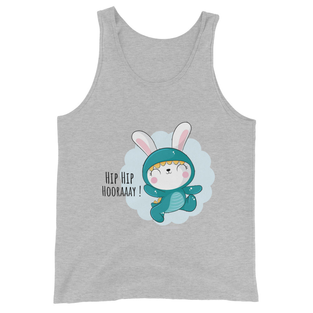 Green rabbit - HIP HIP HOORAAAY | Men’s Staple Tank Top | Bella + Canvas 3480