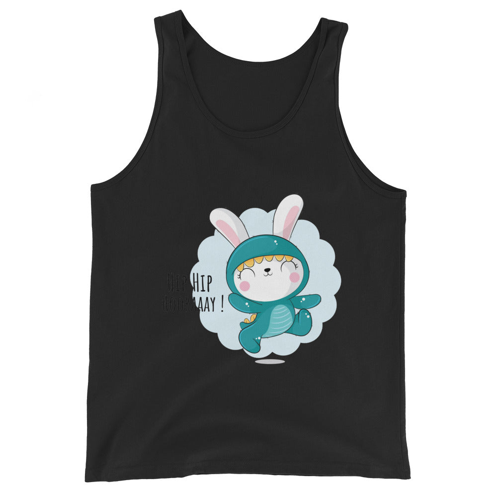 Green rabbit - HIP HIP HOORAAAY | Men’s Staple Tank Top | Bella + Canvas 3480