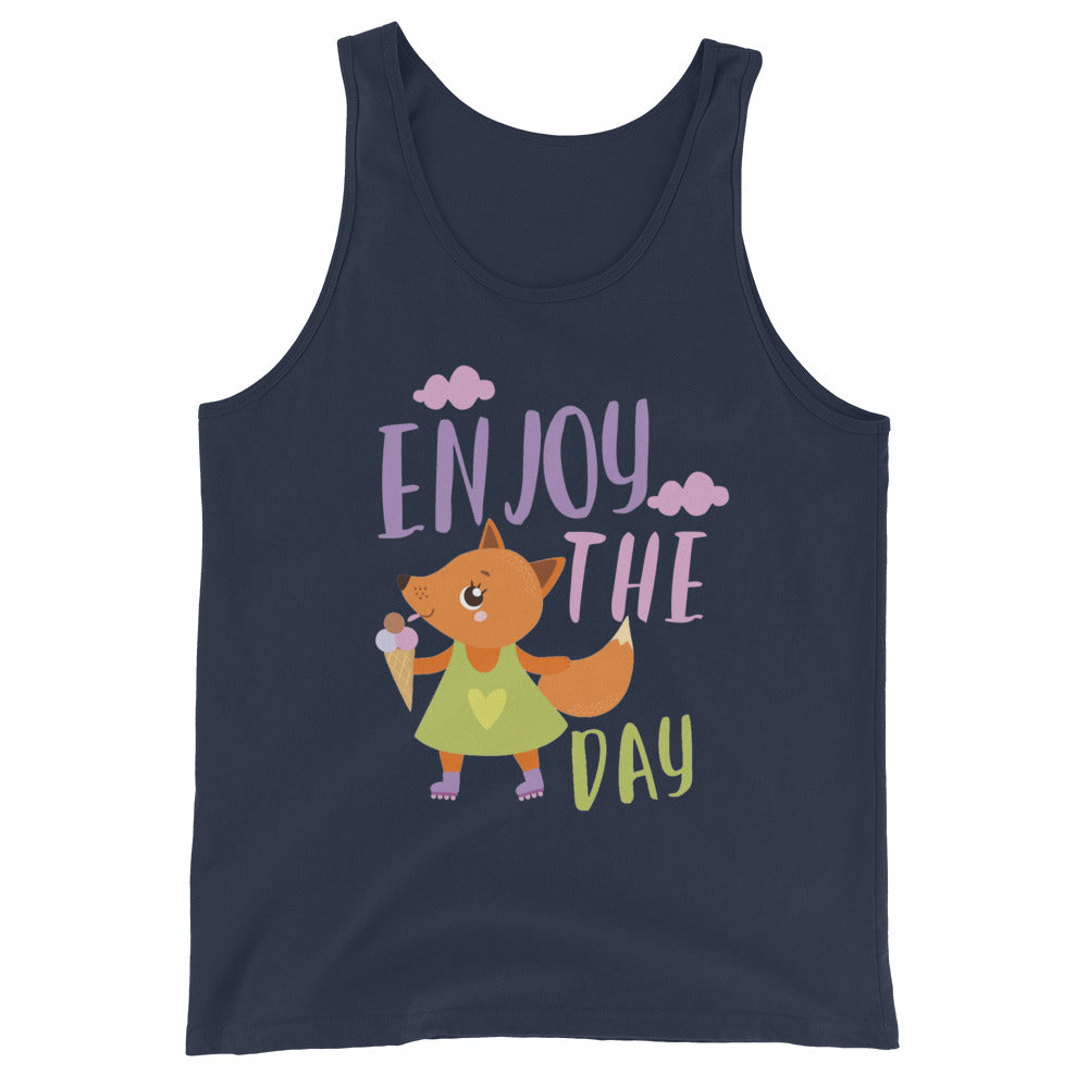 Orange fox - Ẹnoy the day | Men’s Staple Tank Top | Bella + Canvas 3480