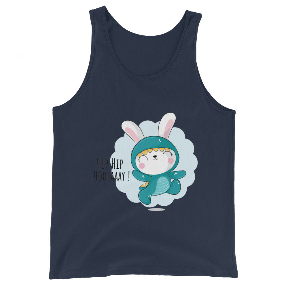 Green rabbit - HIP HIP HOORAAAY | Men’s Staple Tank Top | Bella + Canvas 3480