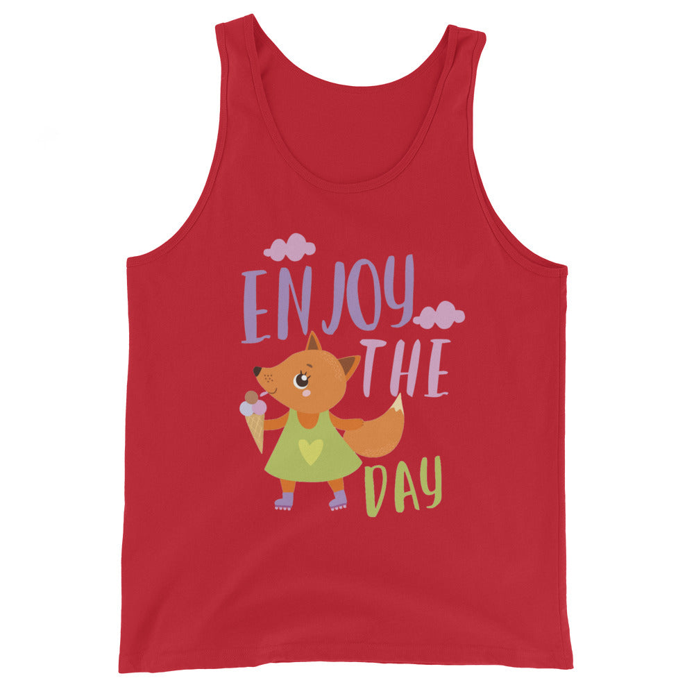 Orange fox - Ẹnoy the day | Men’s Staple Tank Top | Bella + Canvas 3480