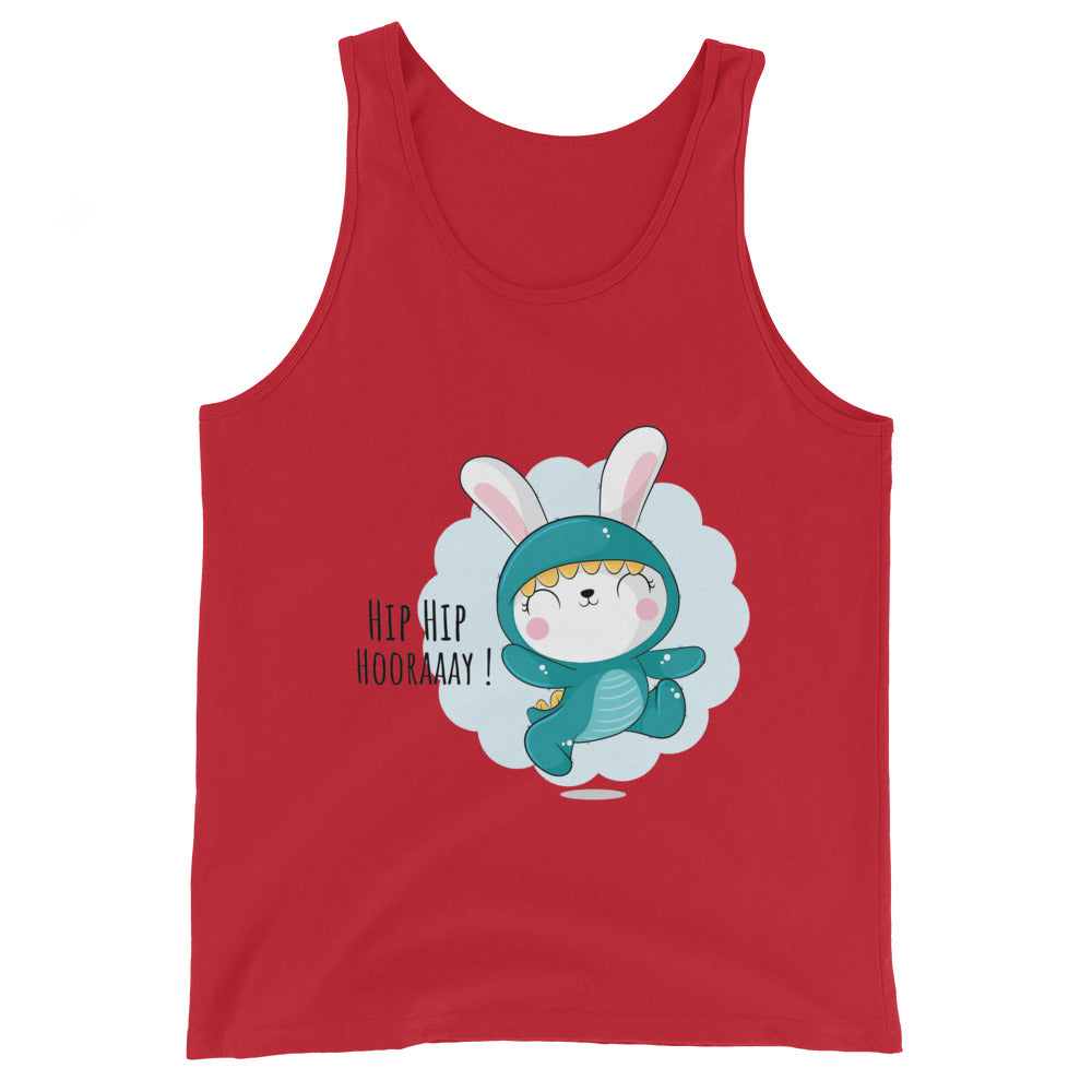 Green rabbit - HIP HIP HOORAAAY | Men’s Staple Tank Top | Bella + Canvas 3480