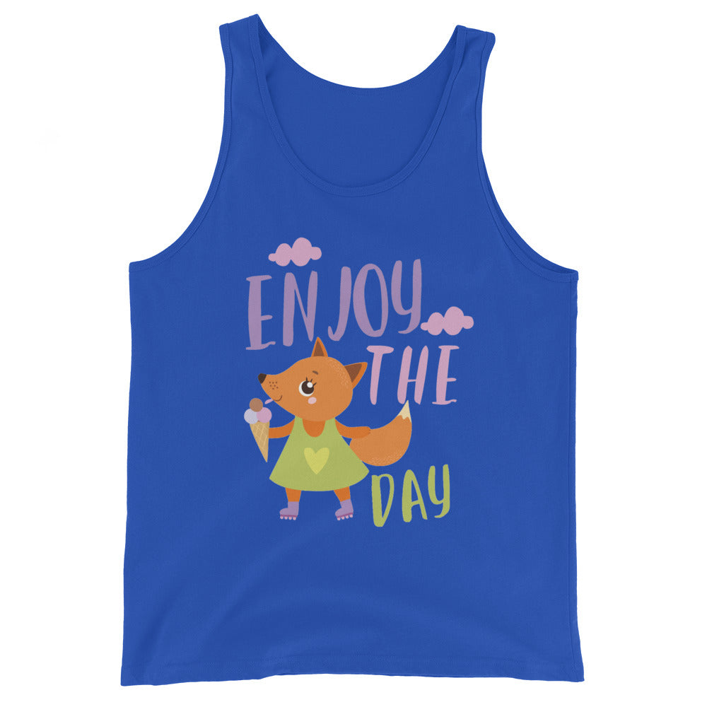 Orange fox - Ẹnoy the day | Men’s Staple Tank Top | Bella + Canvas 3480