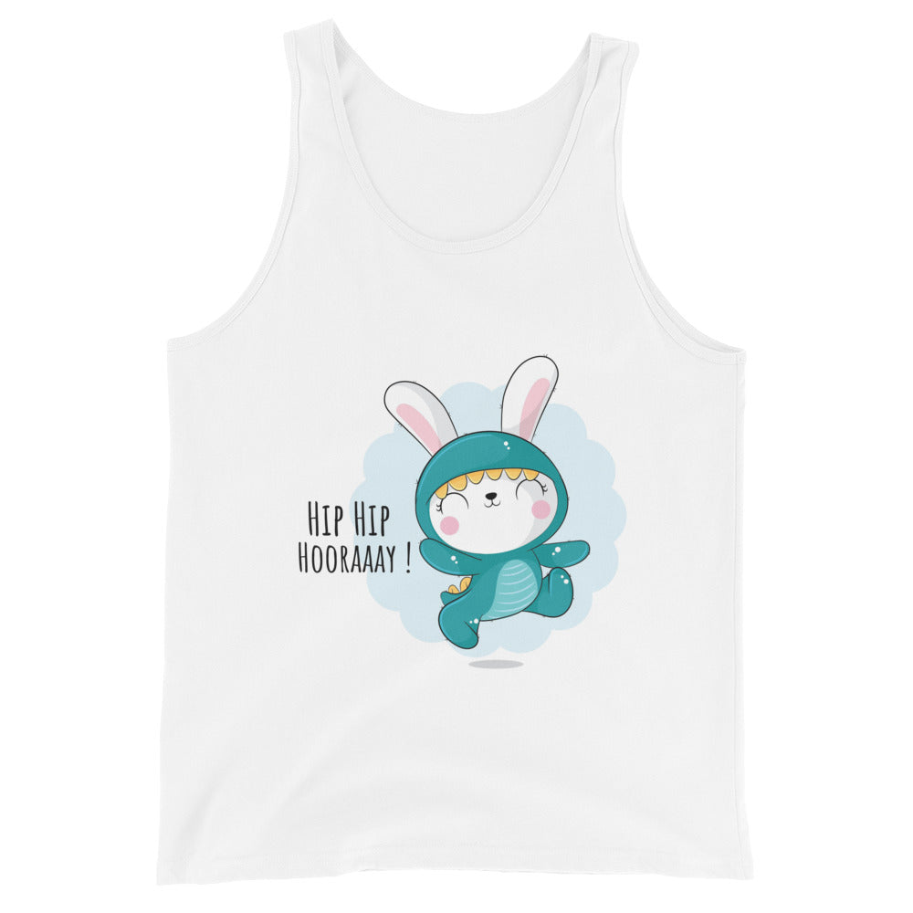 Green rabbit - HIP HIP HOORAAAY | Men’s Staple Tank Top | Bella + Canvas 3480