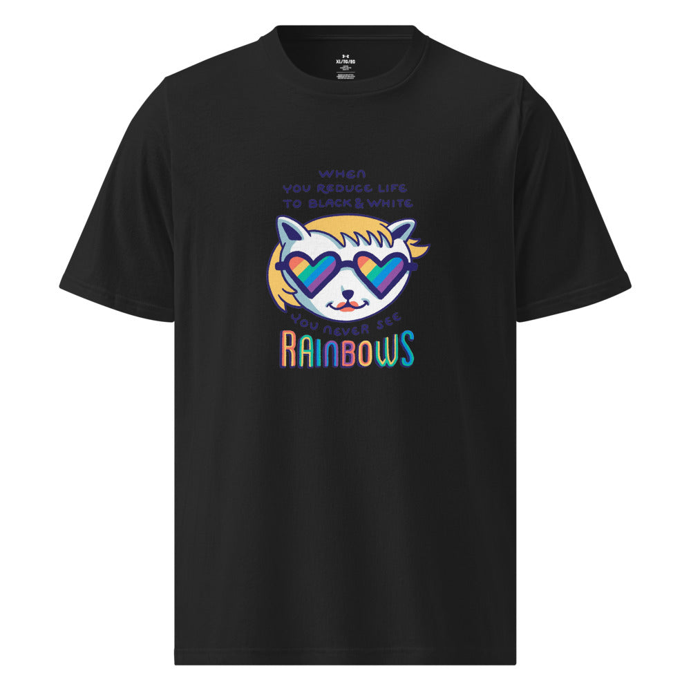 When you reduce life to block & white - you never see rainbows | Men's Under Armour Athletic T-Shirt | 1383264
