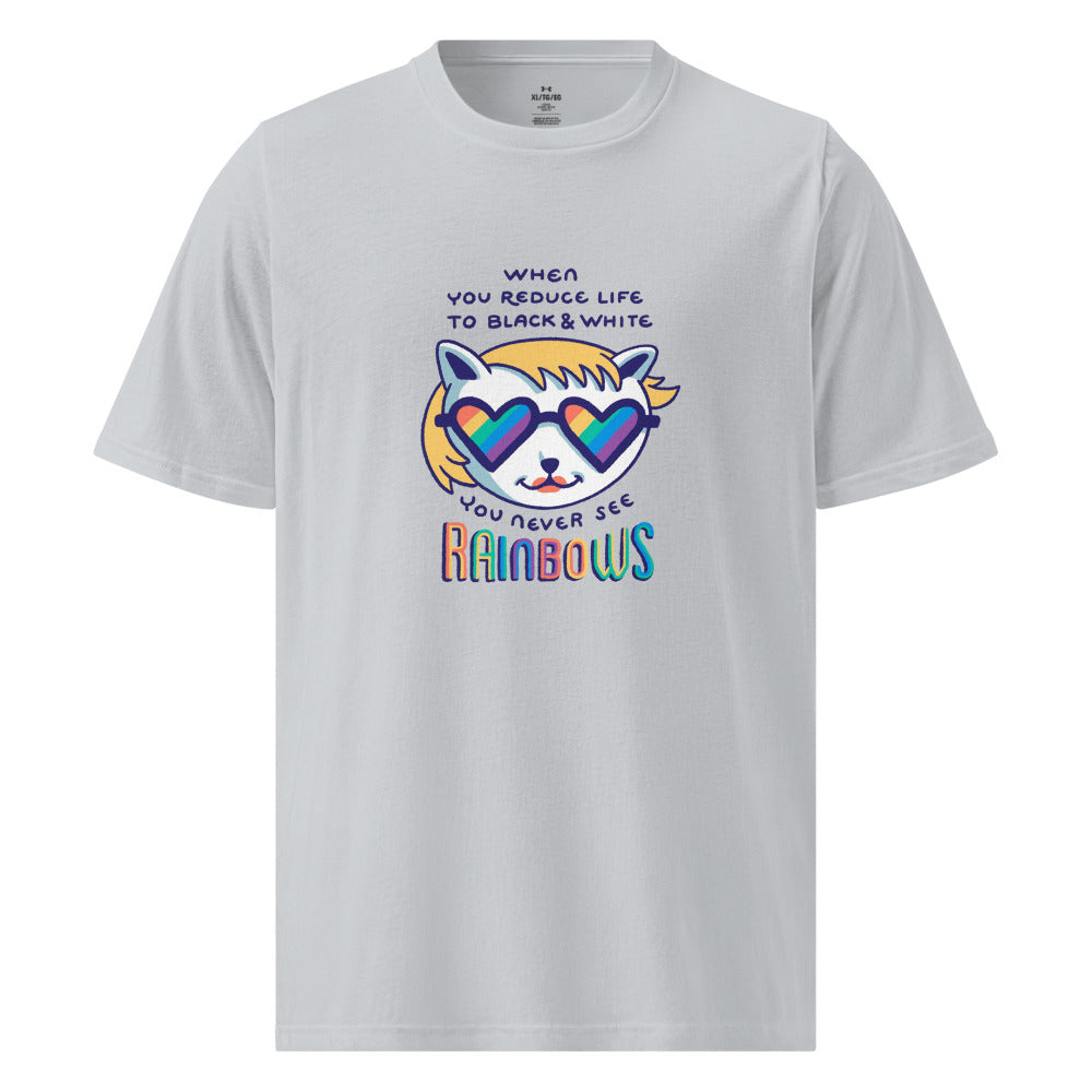 When you reduce life to block & white - you never see rainbows | Men's Under Armour Athletic T-Shirt | 1383264