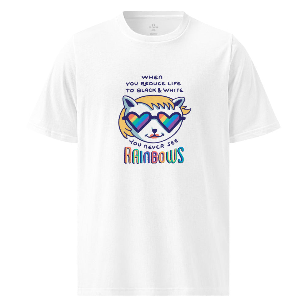 When you reduce life to block & white - you never see rainbows | Men's Under Armour Athletic T-Shirt | 1383264