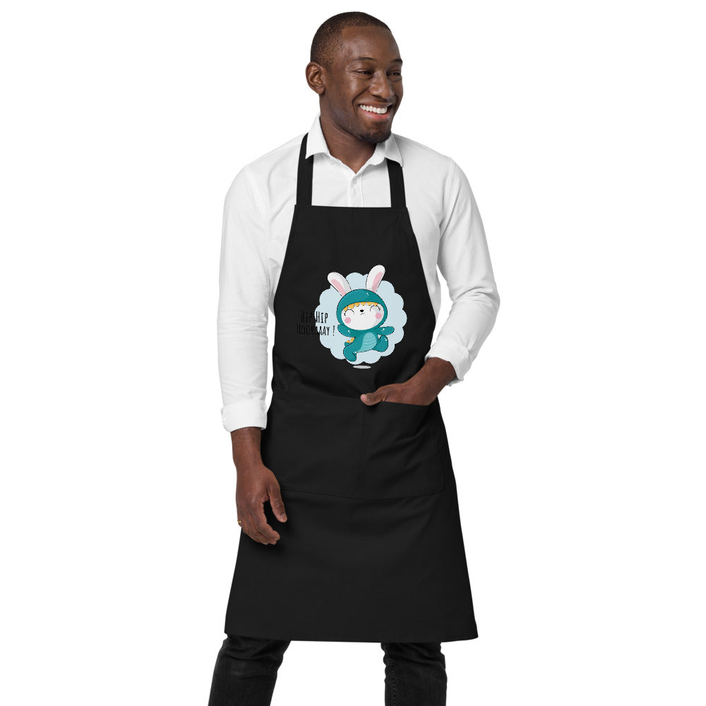 Green rabbit - HIP HIP HOORAAAY | Organic Cotton Apron | SOL'S 03569